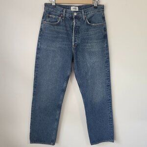 AGOLDE Women’s Size 25 Straight Leg High Rise Premium Denim Button Fly Jeans